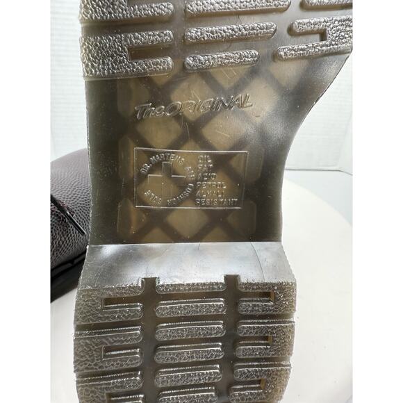 DR. MARTENS 1461 Womens Size 8 Pebble Grain Oxblood Brown Derby  Loafers Shoes - Picture 10 of 11